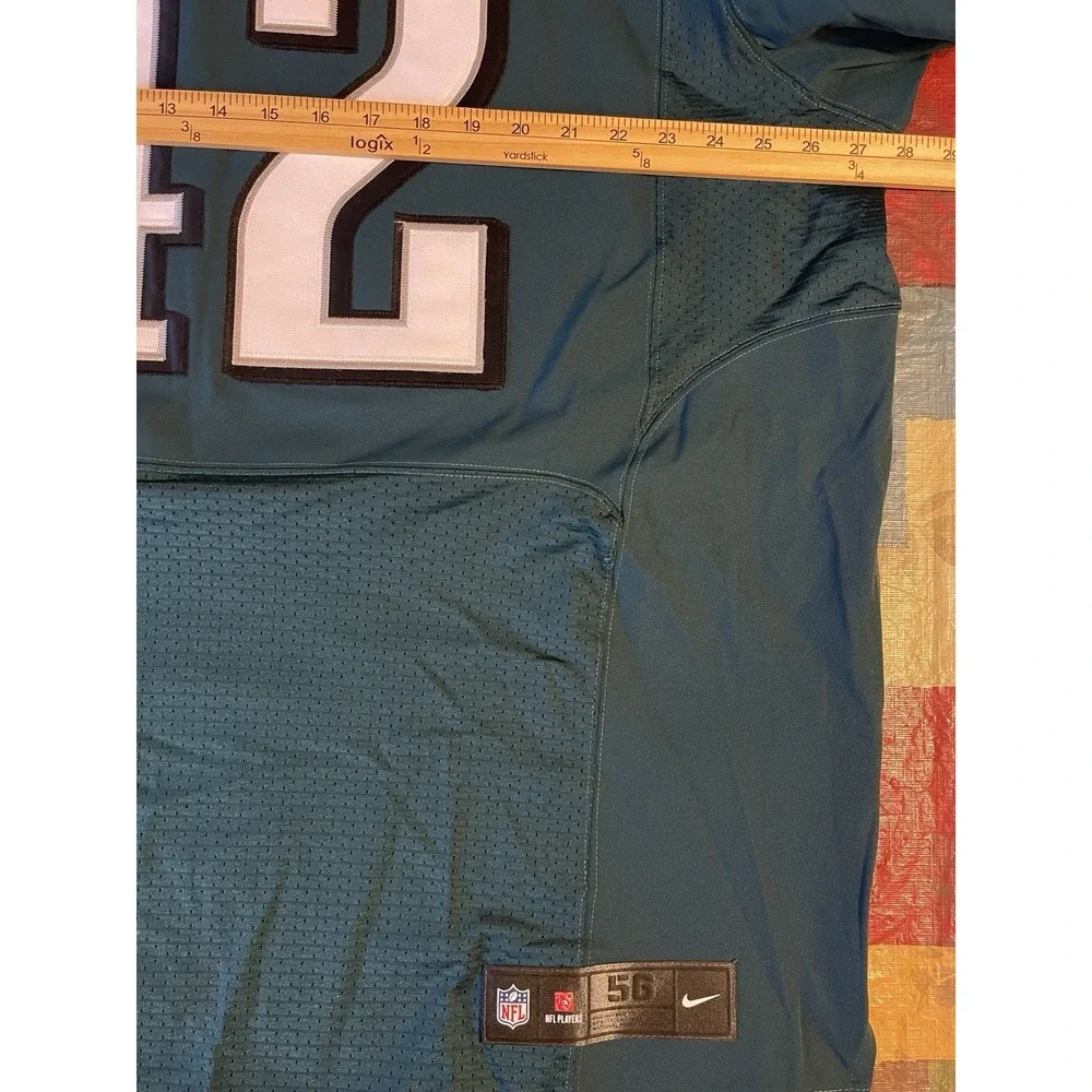 Men's 56 NWT Philadelphia Eagles Chris Maragos #42 Nike Authentic Jersey Green
